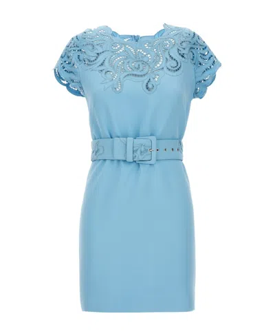 ERMANNO SCERVINO ERMANNO SCERVINO LACE BELTED MINI DRESS