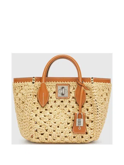 Ermanno Scervino Logo-engraved Tote Bag In Nude