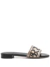 Ermanno Scervino Logo-jacquard Sandals In Neutral