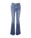 Ermanno Scervino Embroidered Flared-leg Jeans In Blue