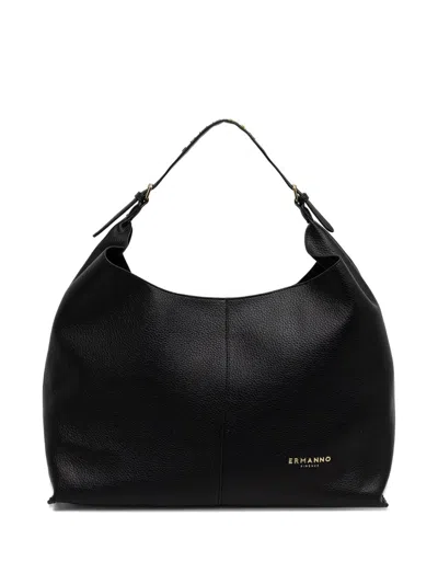 Ermanno Scervino Logo-lettering Top-zip Tote Bag In Black