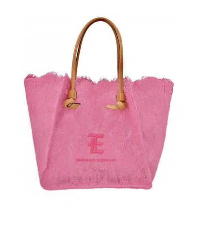 Ermanno Scervino Logo Logo Handbag In Pink