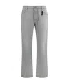 Ermanno Scervino Logo Patch Distressed Pants In Gray