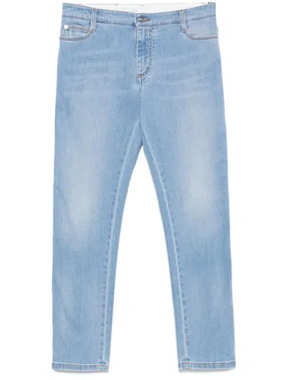 Ermanno Scervino Logo-patch Slim Jeans In Blue