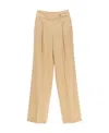 Ermanno Scervino Belted Straight-leg Trousers In Nude