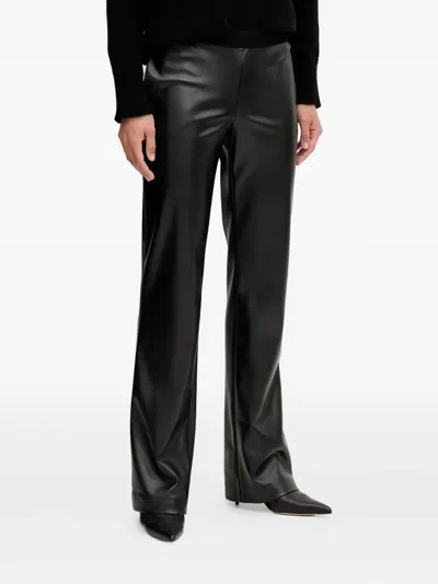 Ermanno Scervino Logo-waist Straight Trousers In Black