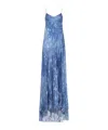 Ermanno Scervino Jacquard Maxi Dress In Stampa Jeans