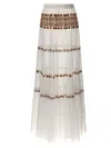 Ermanno Scervino High-waist Maxi Tiered Skirt In White