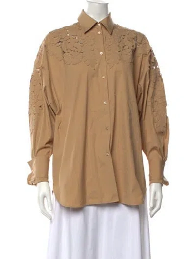 Pre-owned Ermanno Scervino Long Sleeve Blouse In Neutrals