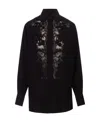 Ermanno Scervino Long Sleeve Button-down Shirt In Black