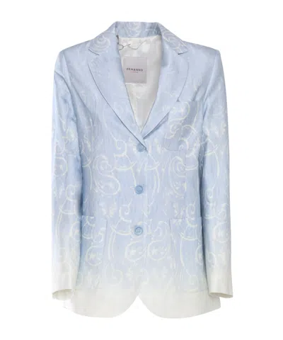 Ermanno Scervino Long Sleeve Casual Jacket In White