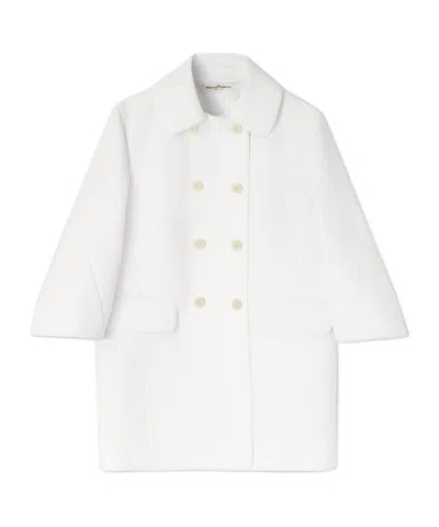 Ermanno Scervino Long Sleeve Coat In White