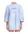 Ermanno Scervino Long Sleeve Denim Jacket In Blue