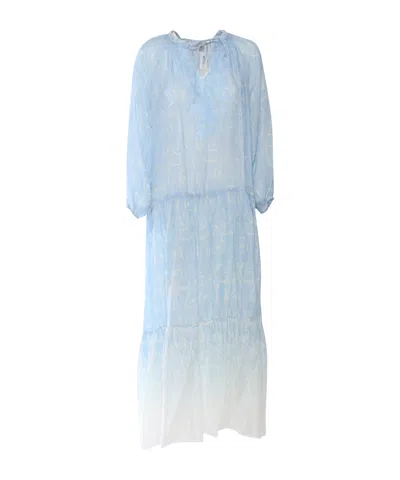 Ermanno Scervino Long Sleeve Dress In Blue