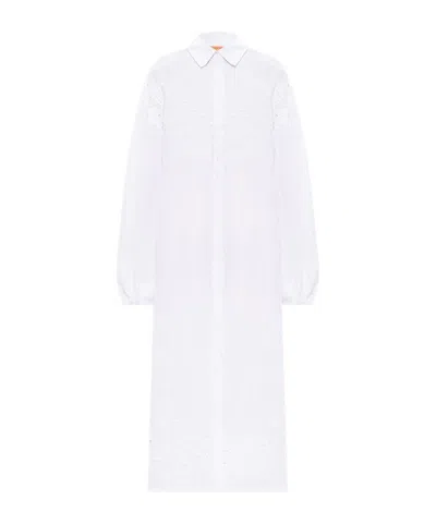 Ermanno Scervino Long Sleeve Dress In Snow White