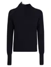 Ermanno Scervino Cable Knit Sweater With Floral Lace Detailing In Blue