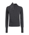 Ermanno Scervino Long Sleeve High Neck Sweater In Gray