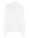 Ermanno Scervino Long Sleeve Polo-neck Sweater In White