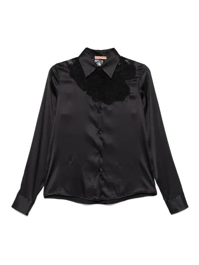 Ermanno Scervino Long Sleeve Shirt In Black