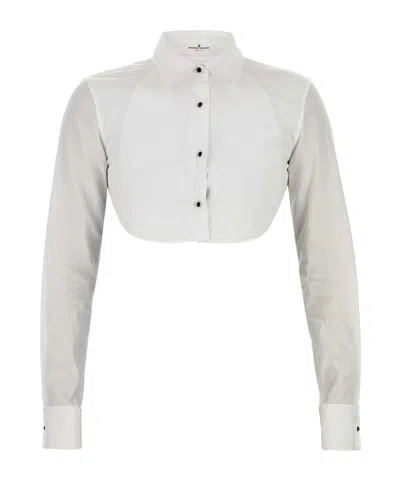 Ermanno Scervino Long Sleeve Shirt In White