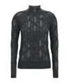 Ermanno Scervino Cable Knit Mock Neck Sweater With Ribbed Hem