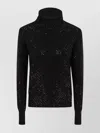 Ermanno Scervino Textured Long Sleeve Sweater With High Neck