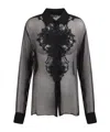 Ermanno Scervino Long-sleeved Blouse In Black