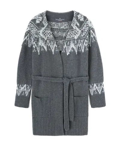 Ermanno Scervino Jacquard Belted Cardigan In Multi
