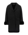 Ermanno Scervino Long-sleeved Coat In Black