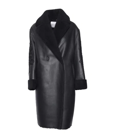 Ermanno Scervino Long-sleeved Coat In Black