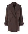 Ermanno Scervino Double-breasted Coat In Brown