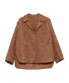 Ermanno Scervino Floral-embroidery Jacket In Brown