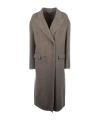 Ermanno Scervino Double-breasted Wool Coat In Gray