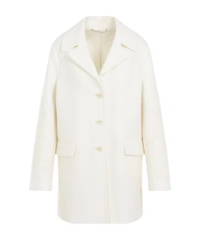 Ermanno Scervino Long-sleeved Coat In White