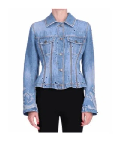 Ermanno Scervino Long-sleeved Denim Jacket In Blue