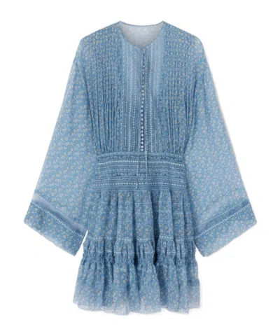 Ermanno Scervino Long-sleeved Dress In Blue