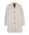 Ermanno Scervino Long-sleeved Knitted Cardigan In Yellow