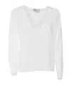 Ermanno Scervino Long-sleeved Knitted Sweater In White