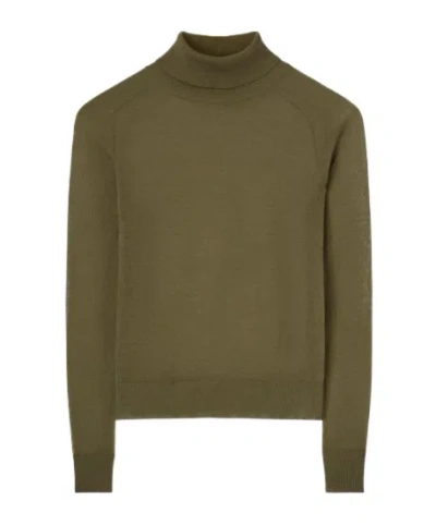 Ermanno Scervino Long-sleeved Knitted Sweater In Green