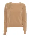 Ermanno Scervino Long-sleeved Pullover In Nude