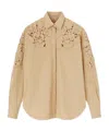 Ermanno Scervino Floral-appliqué Shirt In Nude