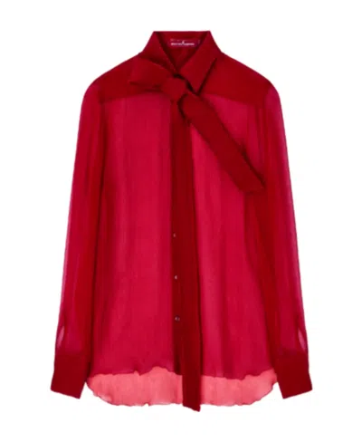 Ermanno Scervino Long-sleeved Shirt In Red