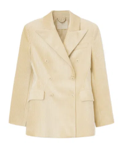 Ermanno Scervino Long-sleeved Suit Jacket In Nude