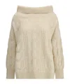 Ermanno Scervino Long Sleeved Sweater In Neutral