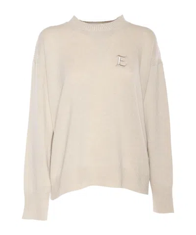 Ermanno Scervino Long-sleeved Sweater In Nude