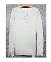 Ermanno Scervino Long-sleeved Sweater With Lace Details In White