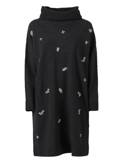Ermanno Scervino Long-sleeves Dress In Black