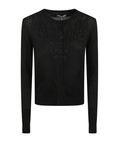 Ermanno Scervino Long-sleeve Cardigan In Black