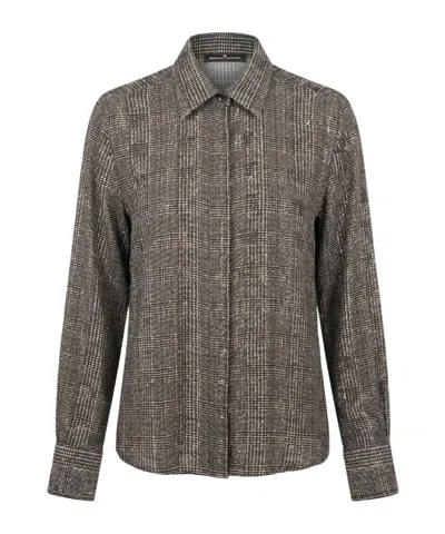 Ermanno Scervino Long-sleeved Shirt In Gray