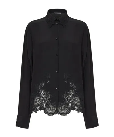 Ermanno Scervino Long-sleeved Shirt In Black